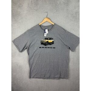 Bronco Shirt Mens 2XL Gray Ford Bronco Graphic Tee Granite Heather New Mens
